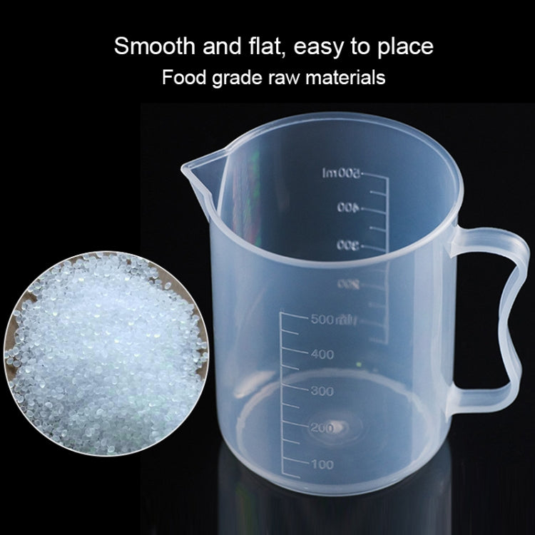 Flacon en plastique PP de 500 ml, gobelet doseur numérique, cylindre gradué, verre doseur, outils de laboratoire, 500 ml