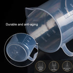 Flacon en plastique PP de 500 ml, gobelet doseur numérique, cylindre gradué, verre doseur, outils de laboratoire, 500 ml
