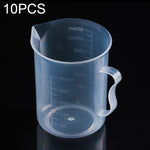 10 PIÈCES 250ml Flacon en plastique PP de qualité alimentaire, tasse à mesurer numérique, cylindre gradué, outil de mesure en verre pour laboratoire, 250ml