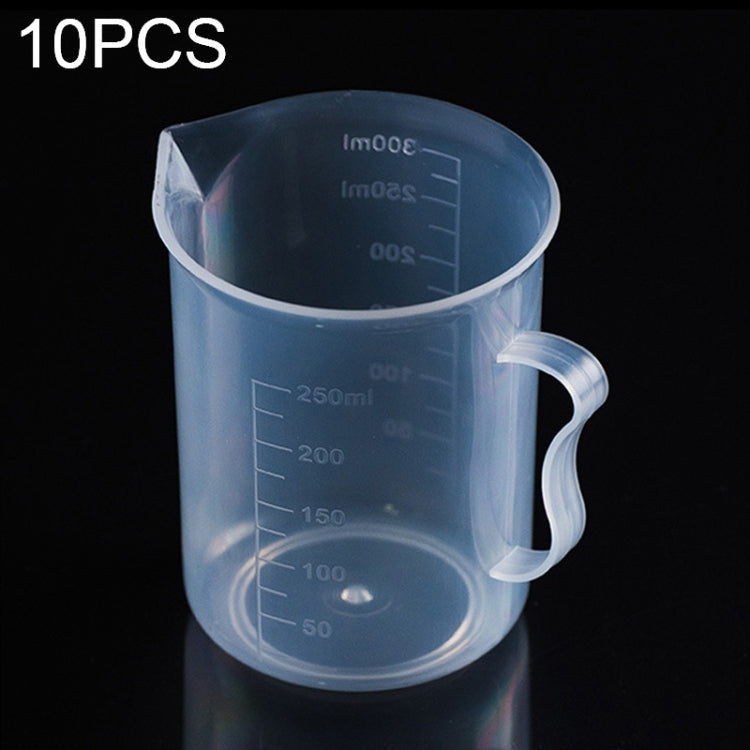 10 PIÈCES 250ml Flacon en plastique PP de qualité alimentaire, tasse à mesurer numérique, cylindre gradué, outil de mesure en verre pour laboratoire, 250ml