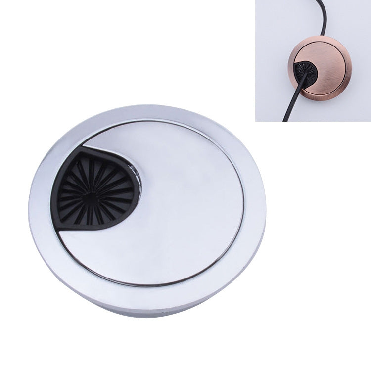 Cache Trou Rond en Alliage de Zinc pour Bureau Ordinateur, Diamètre du Trou : 80mm (Bronze Vert), 80mm