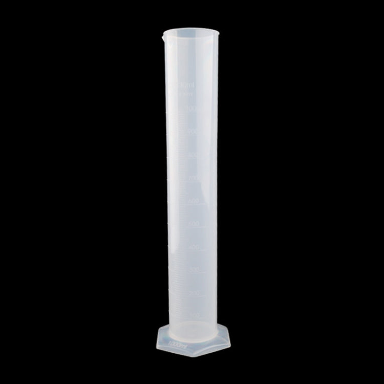 Cylindre gradué en plastique PP avec bec verseur et base hexagonale de 1000 ml, 1000ml