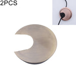 2 PCS Cache Trou Rond en Alliage de Zinc pour Bureau Ordinateur, Diamètre du Trou : 35mm (Or Brillant), 35mm Noir Mat, 35mm Argent Mat, 35mm Acier Brossé, 35mm Or Brillant, 35mm Bronze Vert, 35mm Bronze Rouge