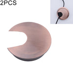 2 PCS Cache Trou Rond en Alliage de Zinc pour Bureau Ordinateur, Diamètre du Trou : 35mm (Or Brillant), 35mm Noir Mat, 35mm Argent Mat, 35mm Acier Brossé, 35mm Or Brillant, 35mm Bronze Vert, 35mm Bronze Rouge