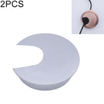 2 PCS Cache Trou Rond en Alliage de Zinc pour Bureau Ordinateur, Diamètre du Trou : 35mm (Or Brillant), 35mm Noir Mat, 35mm Argent Mat, 35mm Acier Brossé, 35mm Or Brillant, 35mm Bronze Vert, 35mm Bronze Rouge