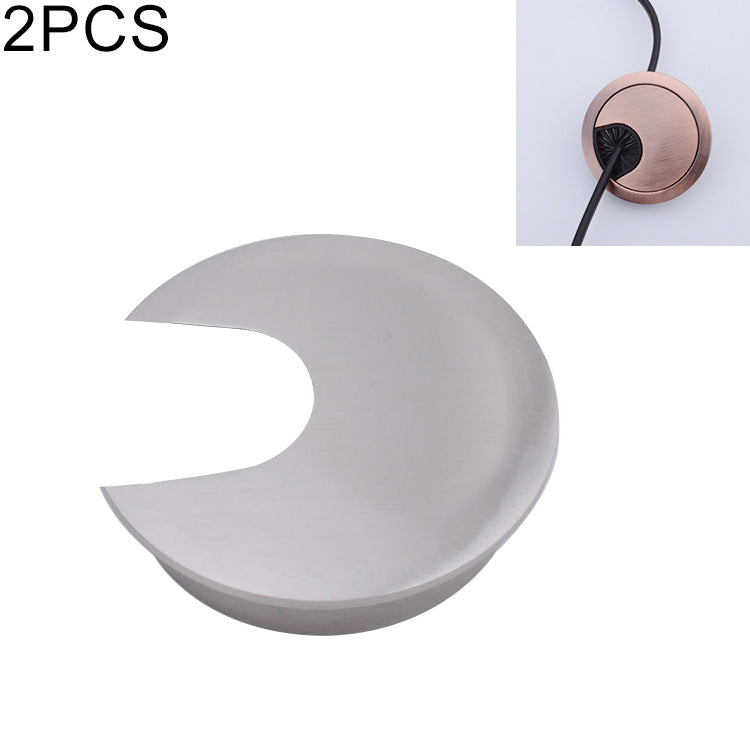 2 PCS Cache Trou Rond en Alliage de Zinc pour Bureau Ordinateur, Diamètre du Trou : 35mm (Or Brillant), 35mm Noir Mat, 35mm Argent Mat, 35mm Acier Brossé, 35mm Or Brillant, 35mm Bronze Vert, 35mm Bronze Rouge