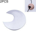 2 PCS Cache Trou Rond en Alliage de Zinc pour Bureau Ordinateur, Diamètre du Trou : 35mm (Or Brillant), 35mm Noir Mat, 35mm Argent Mat, 35mm Acier Brossé, 35mm Or Brillant, 35mm Bronze Vert, 35mm Bronze Rouge