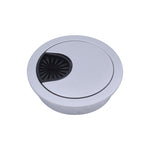 2 PCS Couvercle rond en alliage de zinc pour trou de boîte de bureau d'ordinateur, diamètre du trou : 50mm (Or brillant), 50mm