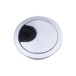 2 PCS Couvercle rond en alliage de zinc pour trou de boîte de bureau d'ordinateur, diamètre du trou : 53mm (Or brillant), 53mm