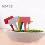 100PCS Étiquettes florales Étiquettes de jardinage Étiquette en T - type Étiquette insérée Étiquette pour pots, livraison couleur aléatoire, étiquette plante 4