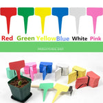 100PCS Étiquettes florales Étiquettes de jardinage Étiquette en T - type Étiquette insérée Étiquette pour pots, livraison couleur aléatoire, étiquette plante 4