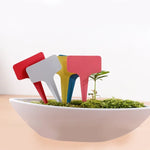 100PCS Étiquettes florales Étiquettes de jardinage Étiquette en T - type Étiquette insérée Étiquette pour pots, livraison couleur aléatoire, étiquette plante 4