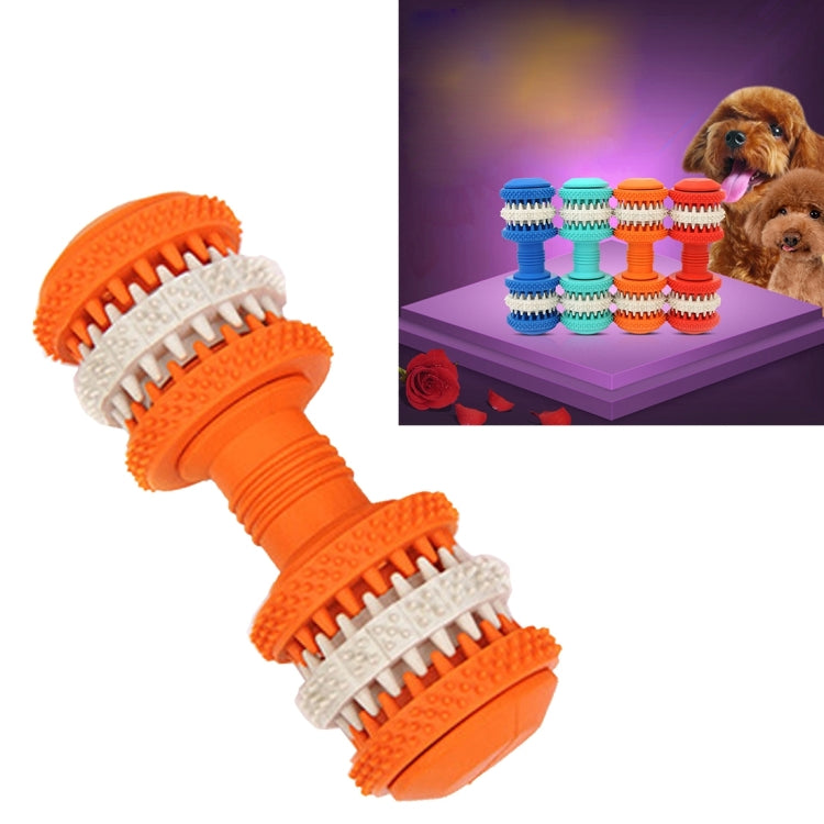 Jouet pour chien pour animaux de compagnie, nettoyage des dents, haltères à mâcher en caoutchouc souple non toxique, grande taille, longueur : 15 cm, 15 cm (rouge), 15 cm (bleu layette), 15 cm (orange), 15 cm (bleu)