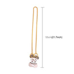 Metal dog collar featuring a stylish golden snake chain design, length 55cm, ideal for pets.