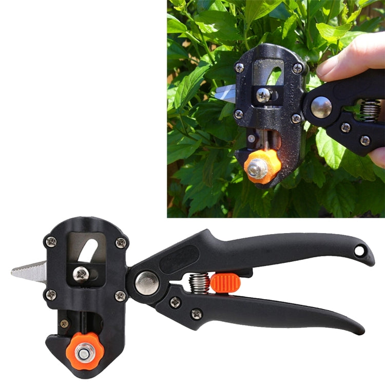Ensemble d'Outils Professionnels de Greffage Ciseaux de Taille Machine à Greffer Plantule Dispositif de Greffage avec Trois Lames, un Couteau Croisé, une Clé, Noir