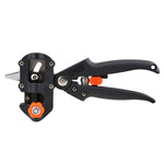 Ensemble d'Outils Professionnels de Greffage Ciseaux de Taille Machine à Greffer Plantule Dispositif de Greffage avec Trois Lames, un Couteau Croisé, une Clé, Noir