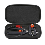 Ensemble d'Outils Professionnels de Greffage Ciseaux de Taille Machine à Greffer Plantule Dispositif de Greffage avec Trois Lames, un Couteau Croisé, une Clé, Noir