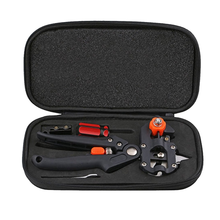Ensemble d'Outils Professionnels de Greffage Ciseaux de Taille Machine à Greffer Plantule Dispositif de Greffage avec Trois Lames, un Couteau Croisé, une Clé, Noir