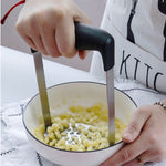 Presse-purée manuel en acier inoxydable pour potiron et pommes de terre, avec poignée horizontale large et ergonomique, en acier inoxydable monocouche