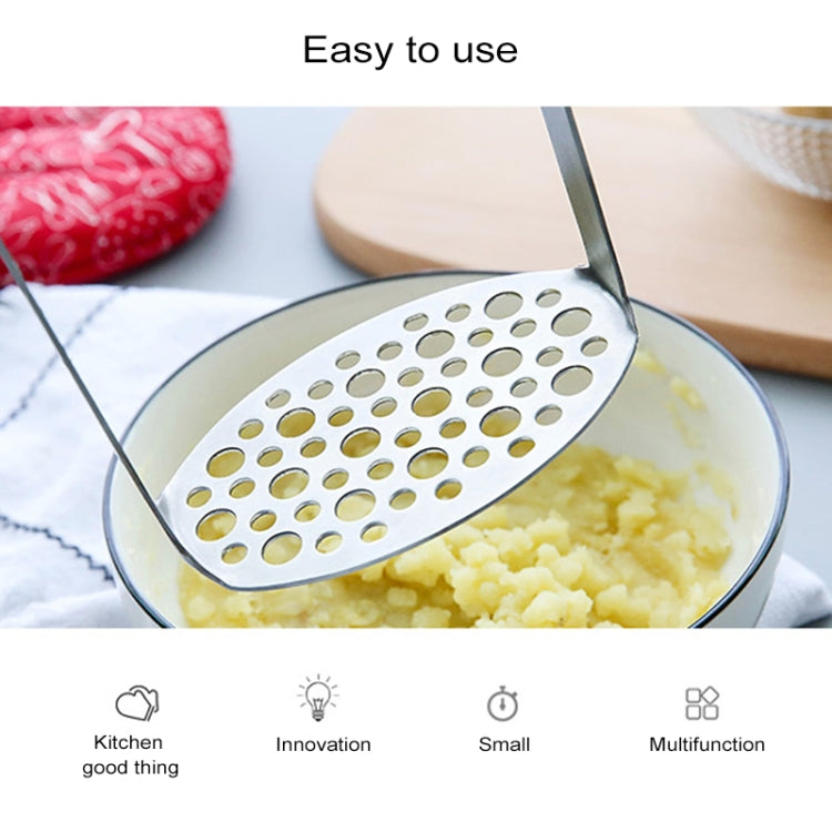 Presse-purée manuel en acier inoxydable pour potiron et pommes de terre, avec poignée horizontale large et ergonomique, en acier inoxydable monocouche