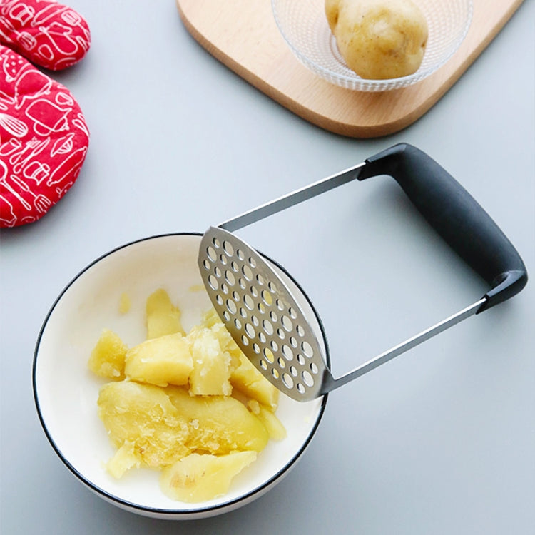 Presse-purée manuel en acier inoxydable pour potiron et pommes de terre, avec poignée horizontale large et ergonomique, en acier inoxydable monocouche