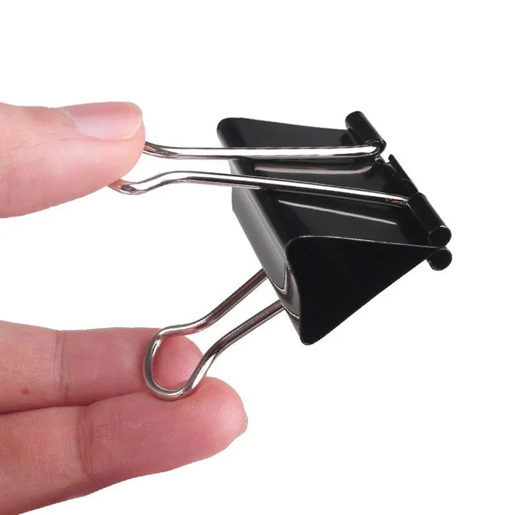 50PCS 32mm Clip Métal Noir pour Notes, Lettres, Papier, Clip de Bureau, 50PCS / 32mm