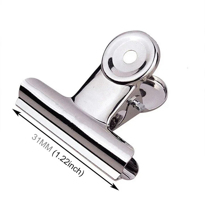 20pcs 31mm Silver Metal Stainless Steel Round Clip Notes Letter Paper Clip Office Bind Clip, 20PCS / 31mm
