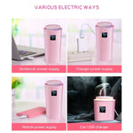 Petit humidificateur 3 2W avec humidimètre, instrument d'hydratation avec veilleuse LED, Capacité du réservoir d'eau : 260ml