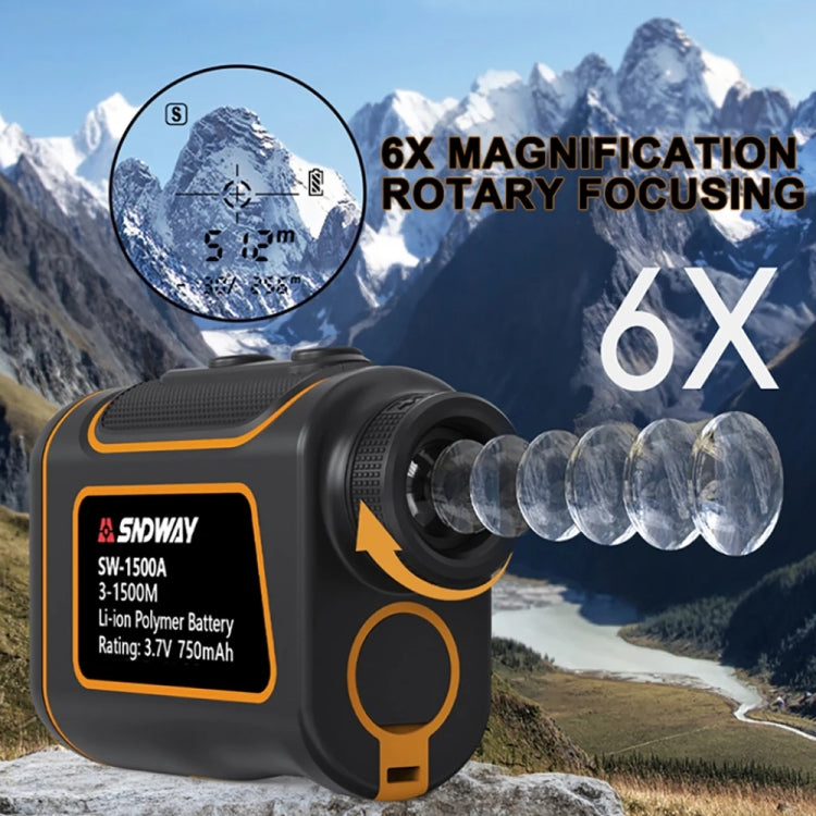 SNDWAY SW600A Télémètre télescopique portable étanche pour extérieur, Mesure de distance 600m, 600m