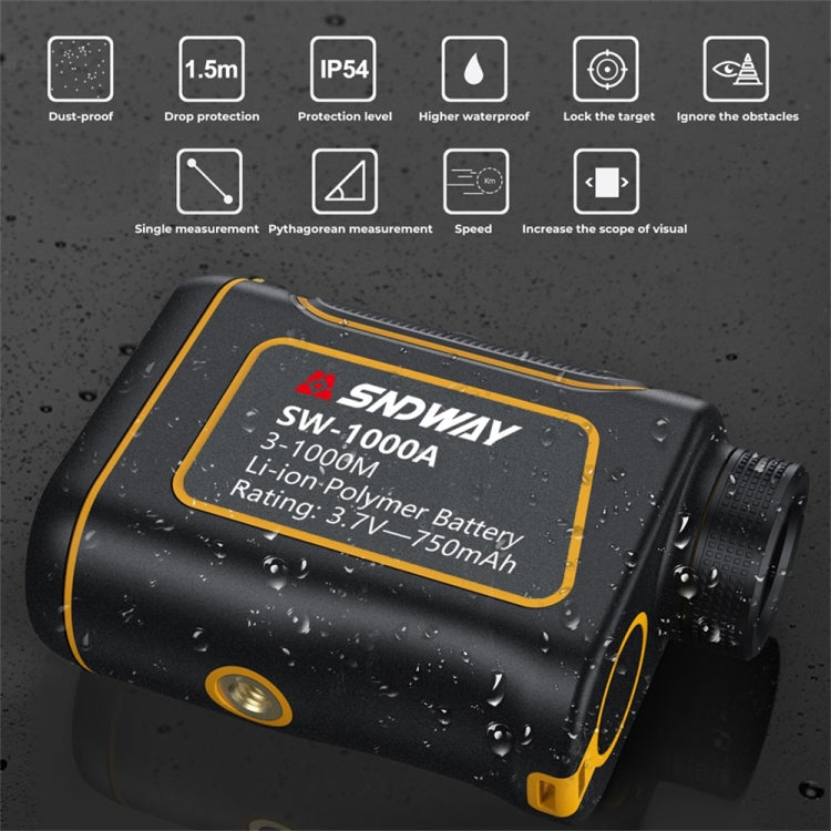 SNDWAY SW600A Télémètre télescopique portable étanche pour extérieur, Mesure de distance 600m, 600m