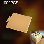 100 / Paquet Petits Carrés en Carton pour Gâteau Épais Rigides Dorés pour Gâteaux Mousse, Petits Carrés