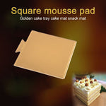 100 / Paquet Petits Carrés en Carton pour Gâteau Épais Rigides Dorés pour Gâteaux Mousse, Petits Carrés