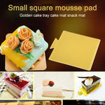 100 / Paquet Petits Carrés en Carton pour Gâteau Épais Rigides Dorés pour Gâteaux Mousse, Petits Carrés