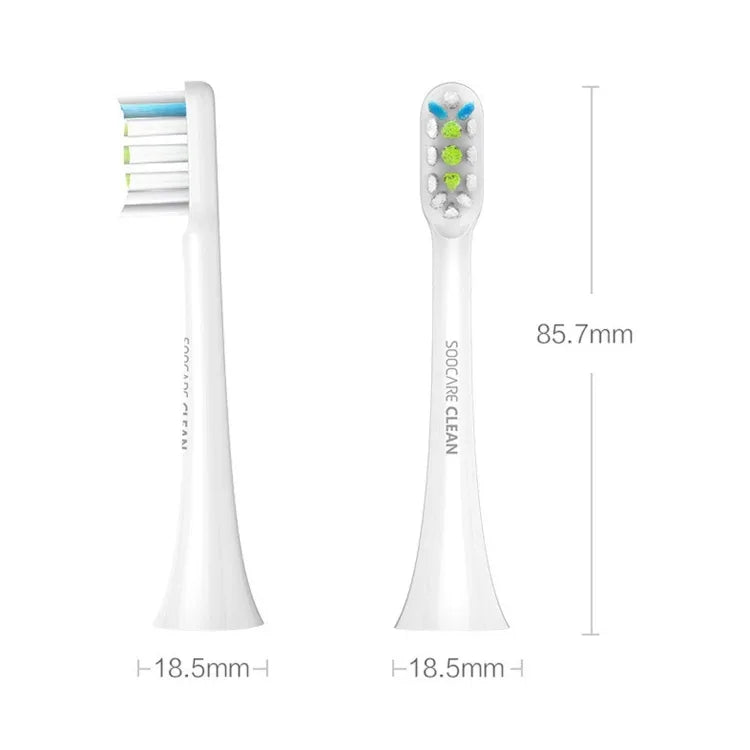 2 brosses de rechange originales Xiaomi Youpin pour brosse à dents électrique sonique Xiaomi Soocare (HC7711W), nettoyage général, noir
