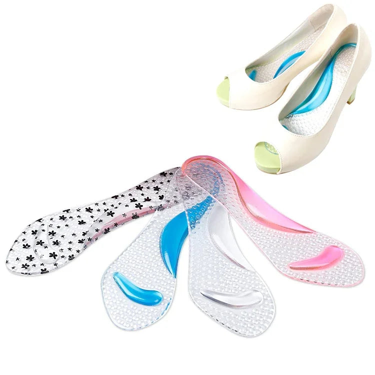 Semelles orthopédiques en gel de silicone pour femmes, soutien de la voûte plantaire, prévention du pied plat, cocon pour pieds, coussinet pour chaussures à talons hauts, livraison couleur aléatoire
