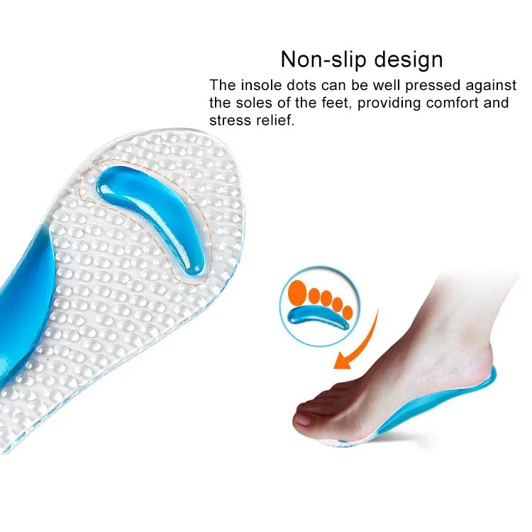 Semelles orthopédiques en gel de silicone pour femmes, soutien de la voûte plantaire, prévention du pied plat, cocon pour pieds, coussinet pour chaussures à talons hauts, livraison couleur aléatoire