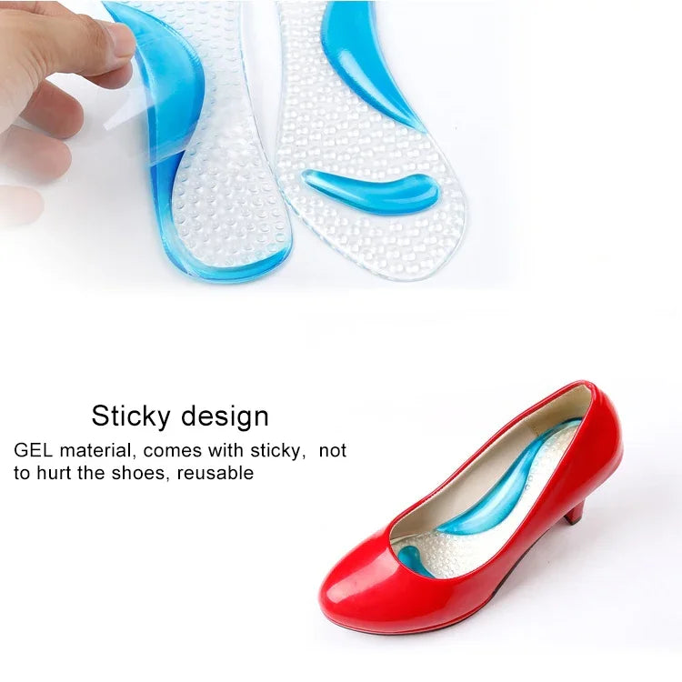 Semelles orthopédiques en gel de silicone pour femmes, soutien de la voûte plantaire, prévention du pied plat, cocon pour pieds, coussinet pour chaussures à talons hauts, livraison couleur aléatoire
