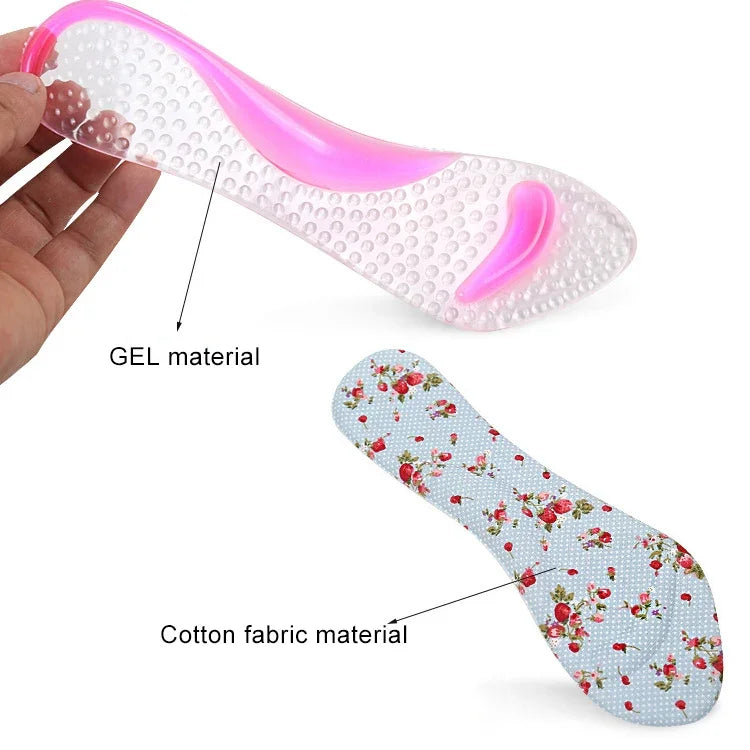 Semelles orthopédiques en gel de silicone pour femmes, soutien de la voûte plantaire, prévention du pied plat, cocon pour pieds, coussinet pour chaussures à talons hauts, livraison couleur aléatoire