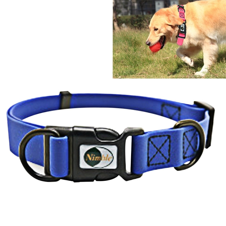 Collier pour chiens en PVC, étanche et réglable à double boucle, convient aux chiens féroces, taille L, dimensions du collier : 39-63 cm