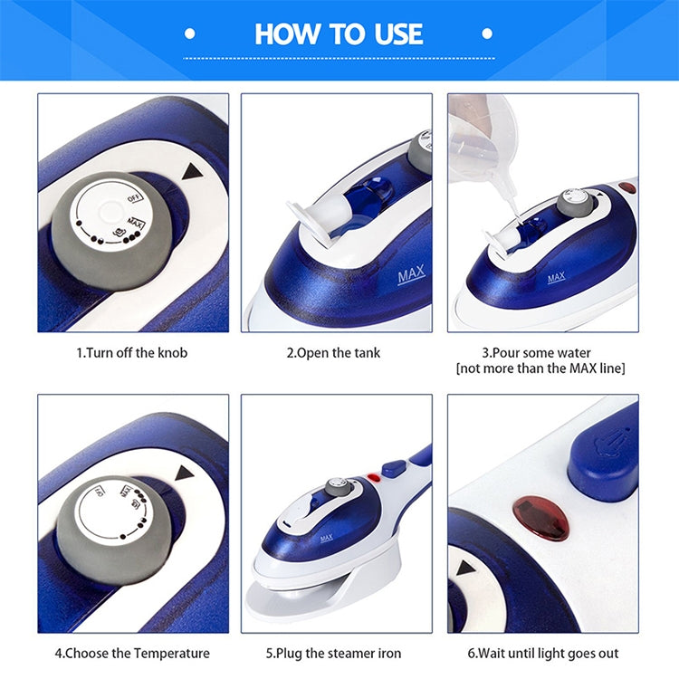 Défroisseur vapeur portatif multifonction pour la maison, appareil à vapeur portable à main avec fond en céramique, brosse en flanelle, brosse à cheveux et verre doseur, prise US, prise US violet