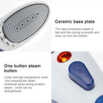 Défroisseur vapeur portatif multifonction pour la maison, appareil à vapeur portable à main avec fond en céramique, brosse en flanelle, brosse à cheveux et verre doseur, prise US, prise US violet