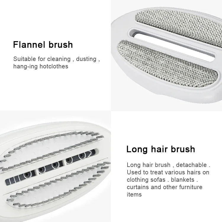 Défroisseur vapeur portatif multifonction pour la maison, appareil à vapeur portable à main avec fond en céramique, brosse en flanelle, brosse à cheveux et verre doseur, prise EU, prise EU violet, prise EU bleu