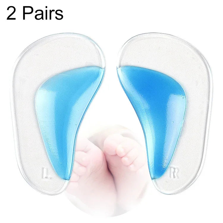 2 paires de semelles en gel pour enfants avec soutien orthopédique de la voûte plantaire, correcteurs de pieds plats pour chaussures d’enfant, semelles pour bébé tout-petit, Taille : S, Taille : S