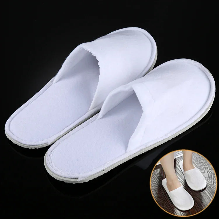 10 paires de chaussons jetables portables pour hôtel, longueur : 26cm, chaussons