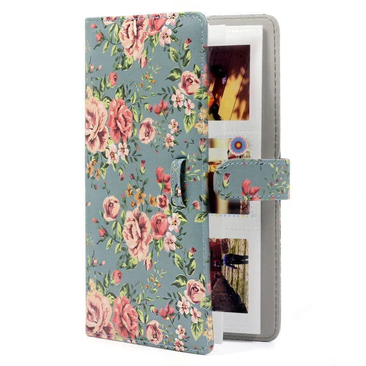 Album photo exquis à insérer DIY en PU mini créativité motif rose 3 pouces 32 pages pour Polaroid, Rose