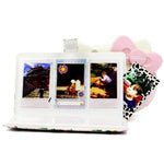 Motif flamant cactus 3 pouces DIY PU Mini Créativité Type d'insertion 32 pages Album photo exquis pour Polaroid, Flamant cactus