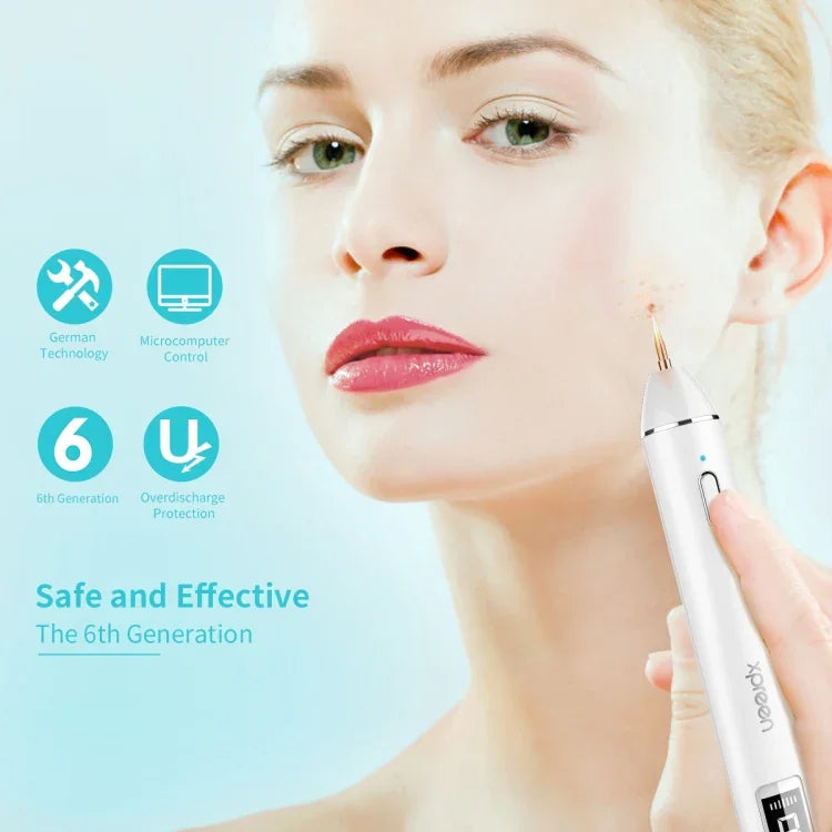 Xpreen XPRE061 Éliminateur professionnel de taches sombres, taches de rousseur, tatouages, verrues et grains de beauté rechargeable, avec écran LED et projecteur
