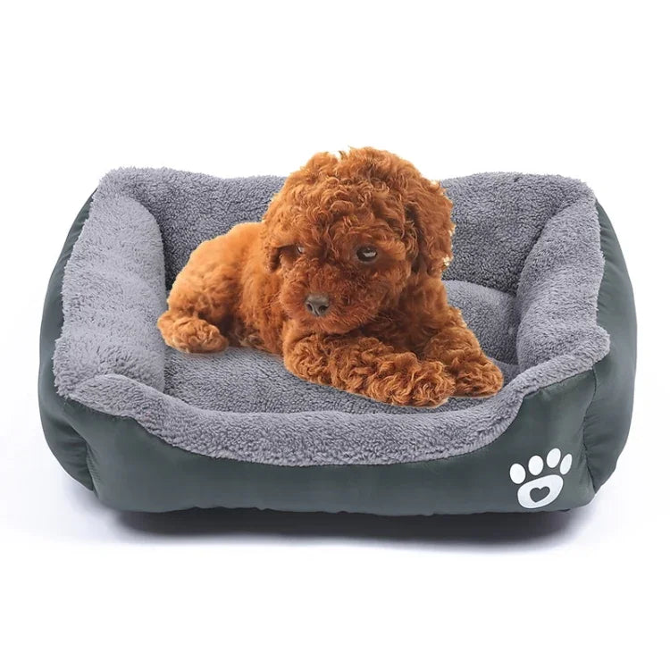 Tapis de chenil pour chien en peluche Teddy, chaud et véritable, toutes saisons, couleur bonbon, taille : XXL, 95×72×18cm, taille : XXL