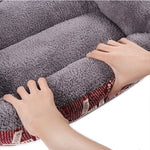 Tapis de chenil pour chien en peluche Teddy, chaud et véritable, toutes saisons, couleur bonbon, taille : XXL, 95×72×18cm, taille : XXL
