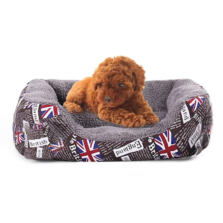 Tapis de Chenil pour Chien Chaud Véritable Quatre Saisons Drapeau National, Taille: L, 66×50×14cm, Taille: L, 66×50×14cm